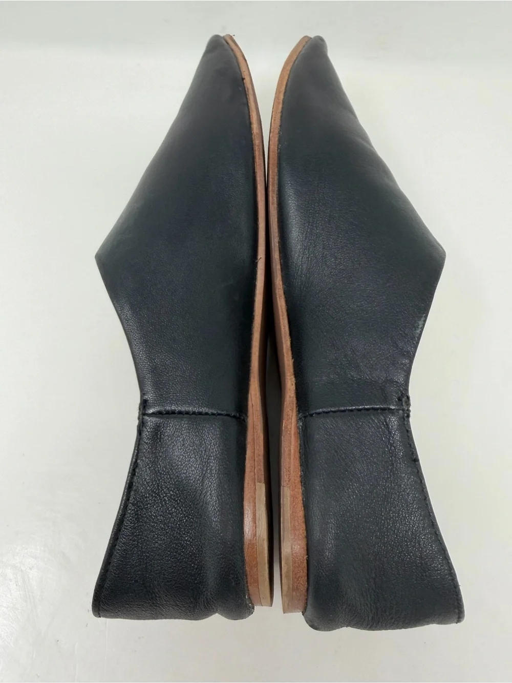 Jeffrey Campbell Vijay Leather Slip-on Flats Black Size 6 - Picture 7 of 10